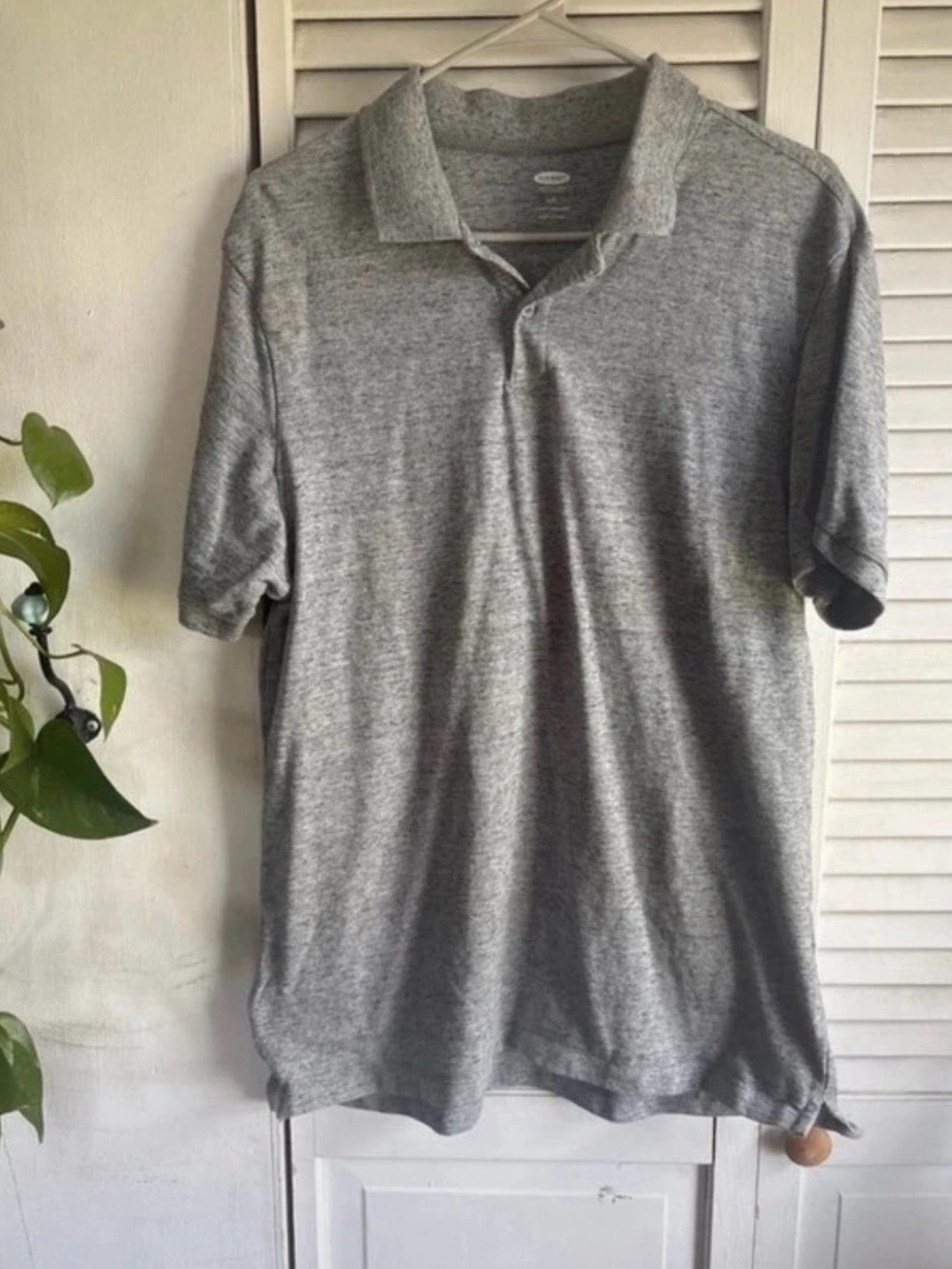 Old Navy Heather Gray Polo Shirt